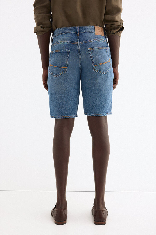 Pedro del Hierro Bermuda regular em denim Azul