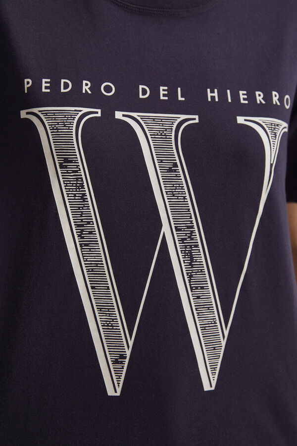 Pedro del Hierro Camiseta manga corta estampada Azul