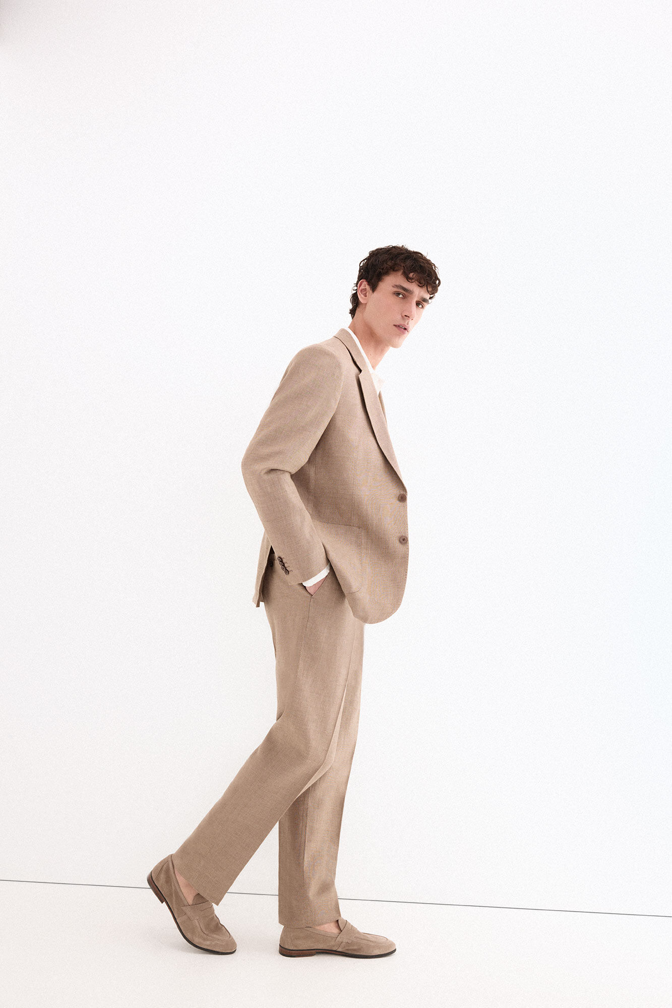 Pedro del Hierro Blazer coordenado em mistura de linho