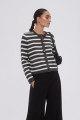 Pedro del Hierro Chaqueta rayas bicolor botones met&aacute;licos Gris