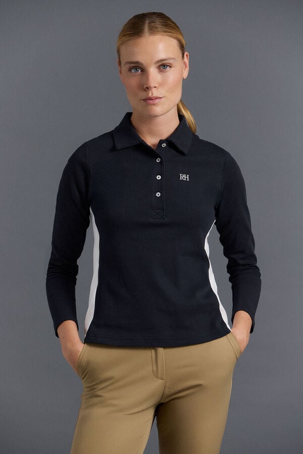 Pedro del Hierro Polo t&eacute;cnico contrastes golf Azul