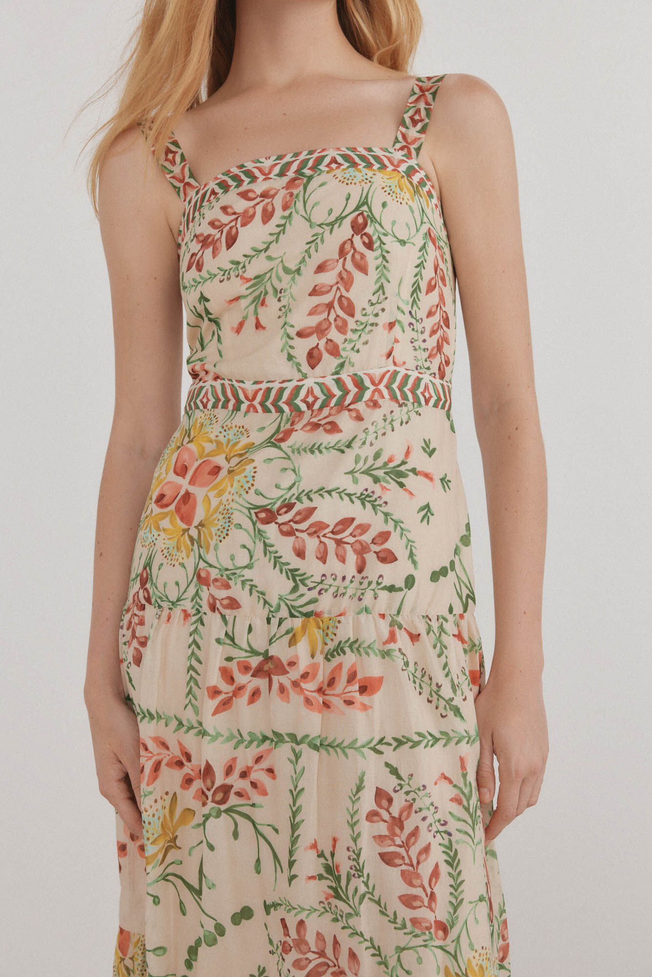 Pedro del Hierro Vestido estampado cenefas