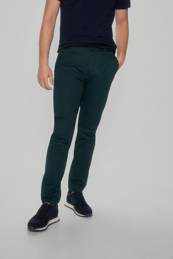Pedro del Hierro cal&ccedil;as chino estampadas premium flex slim fit Verde