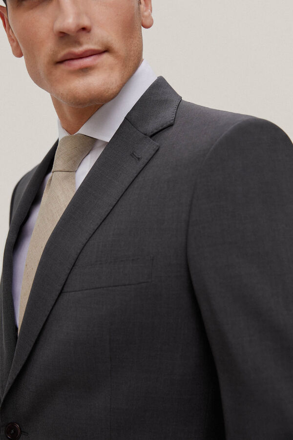 Pedro del Hierro Blazer fato liso bi<br>-stretch Cizento