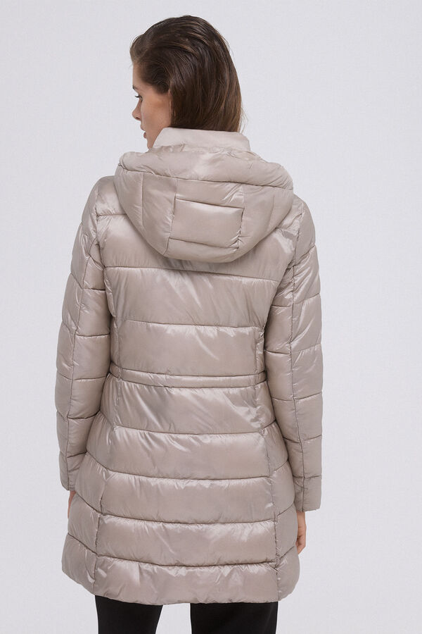 Pedro del Hierro Parka acolchoada capuz Beige