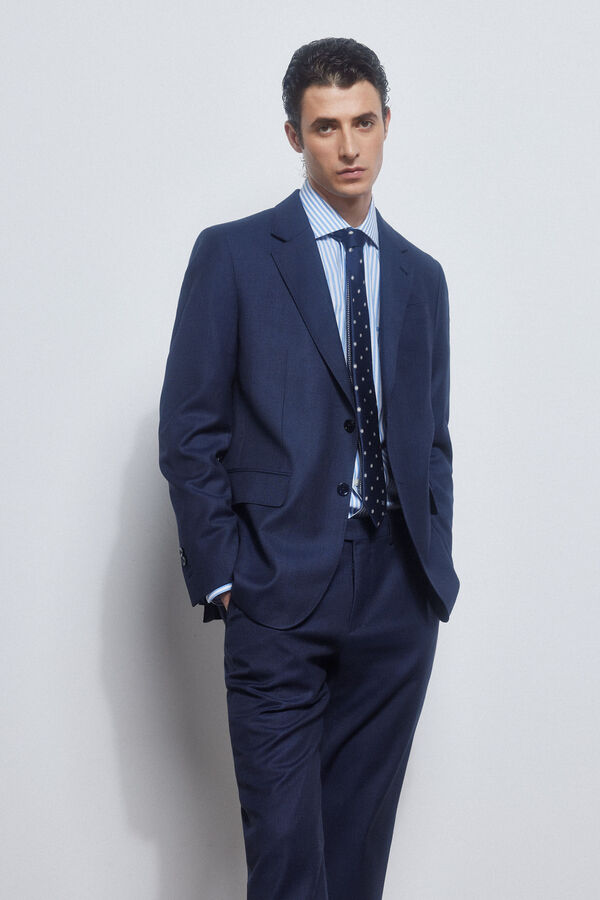 Pedro del Hierro Camisa vestir rayas non iron + antimanchas Azul