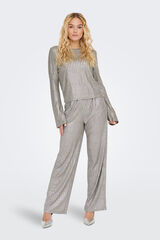 JDY Pantal&oacute;n largo y ancho con el&aacute;stico en la cintura gris