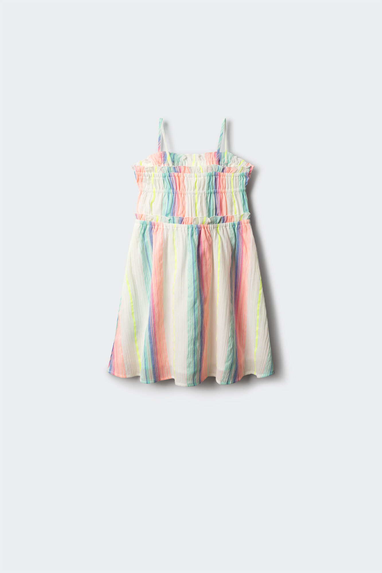Springfield Kids Vestido de riscas fl&uacute;or para menina