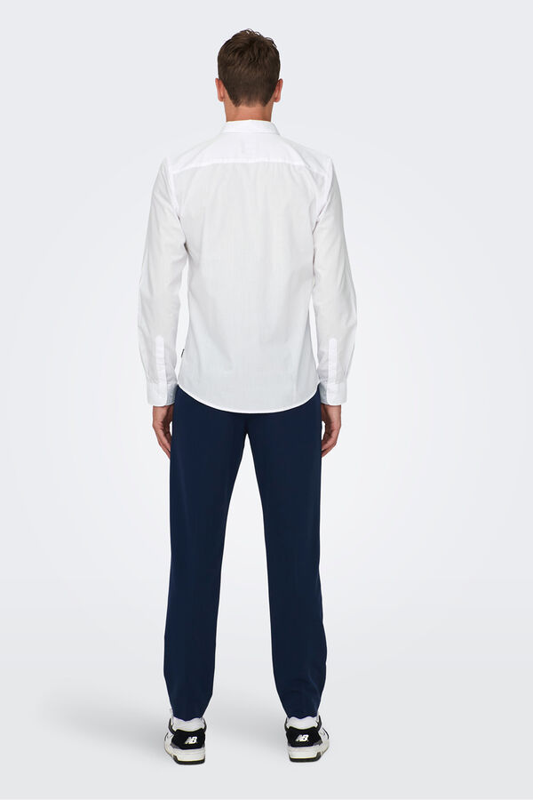 Only & Sons Camisa manga larga blanco