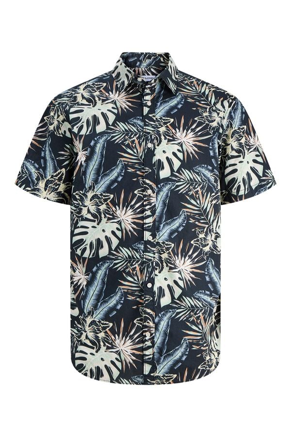 Jack & Jones Camisa regular fit estampada preto