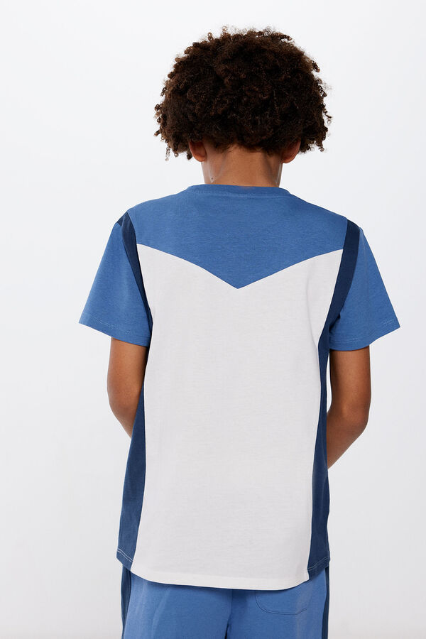 Springfield Kids Camiseta color block ni&ntilde;o estampado