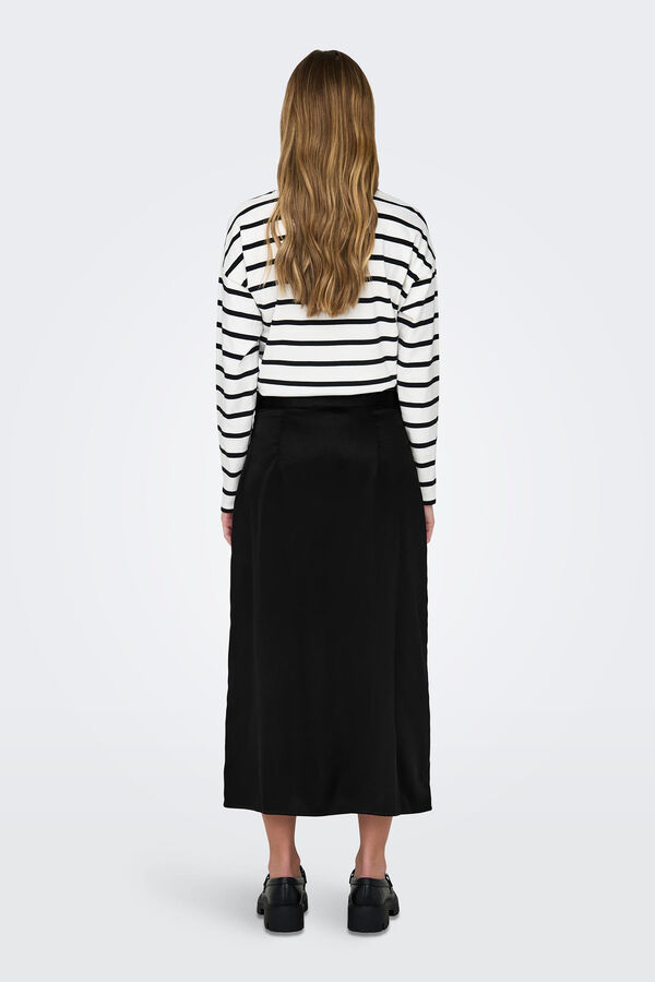 Only Saia midi abertura preto