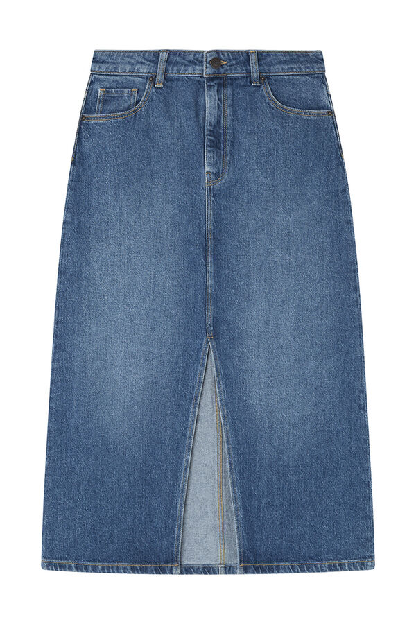 Springfield Falda midi vaquera azul