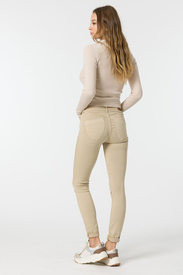 Springfield Skinny Jeans Double Up One Size dorado