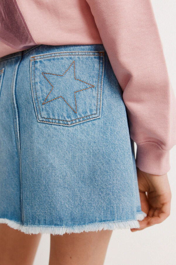 Springfield Kids Saia b&aacute;sica de denim para menina azul