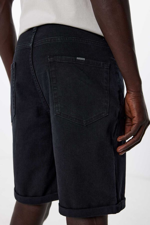 Springfield Bermuda vaquera regular fit negro