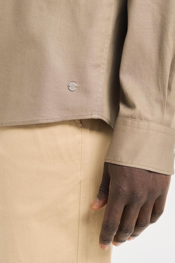 Springfield Camisa vestir tencel nude