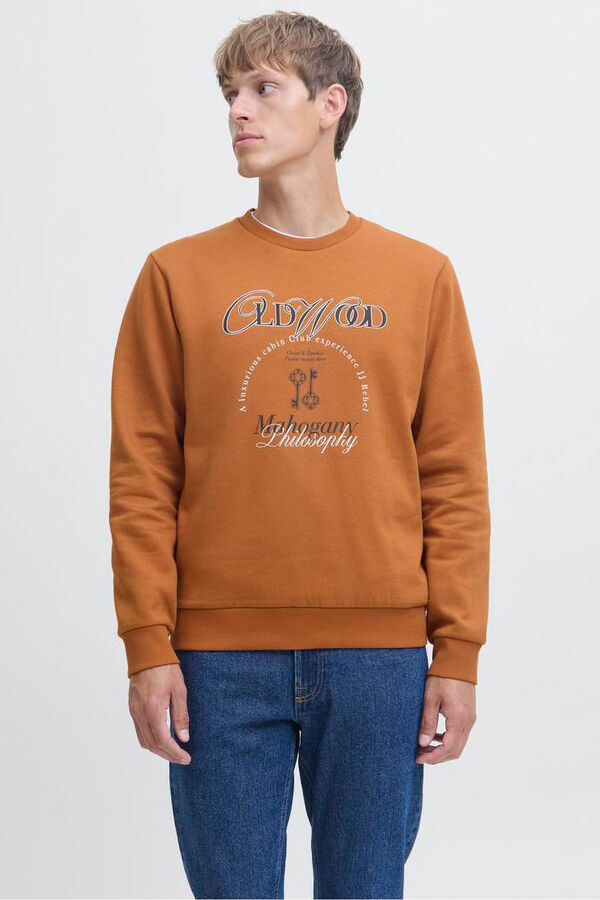 JJ REBEL Sudadera estampado frontal naranja