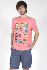 Brave Soul Camiseta furgonetas manga corta coral
