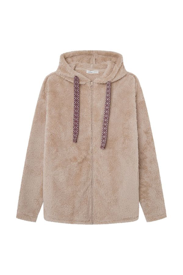 Springfield Sudadera Pelo Capucha nude