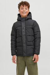 Jack & Jones Junior Blus&atilde;o acolchoado preto