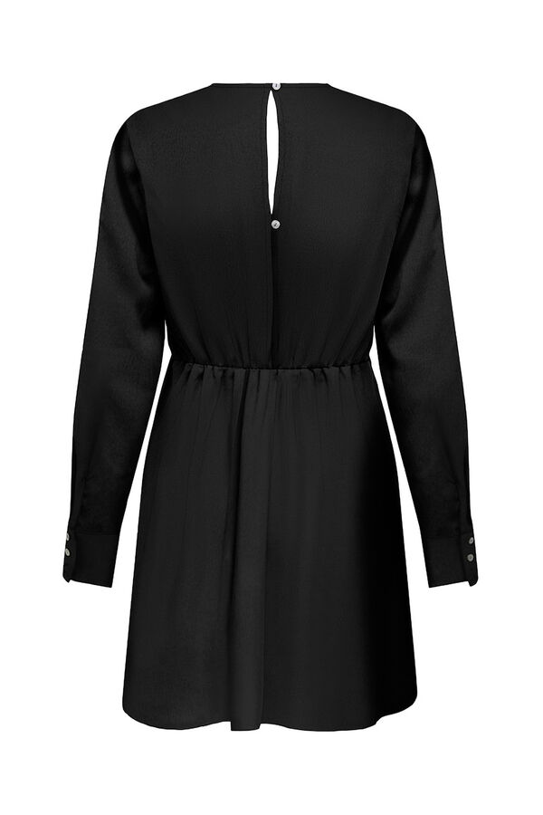 Only Vestido corto satinado negro