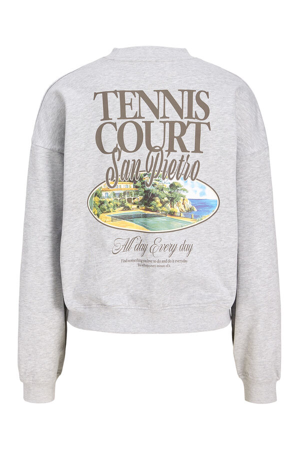 Jack & Jones Sudadera loose Tennis Court gris