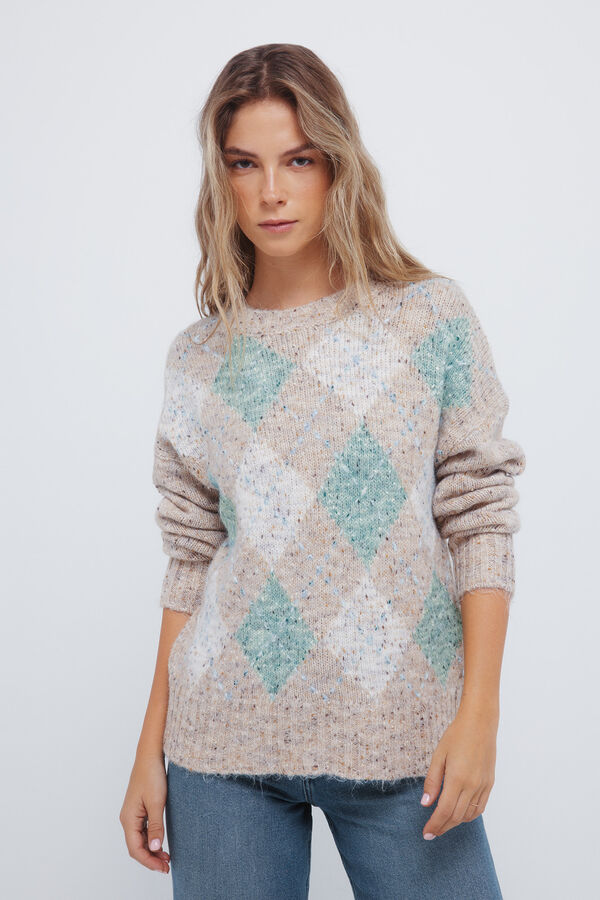 Springfield Jersey rombos jaspeado nude