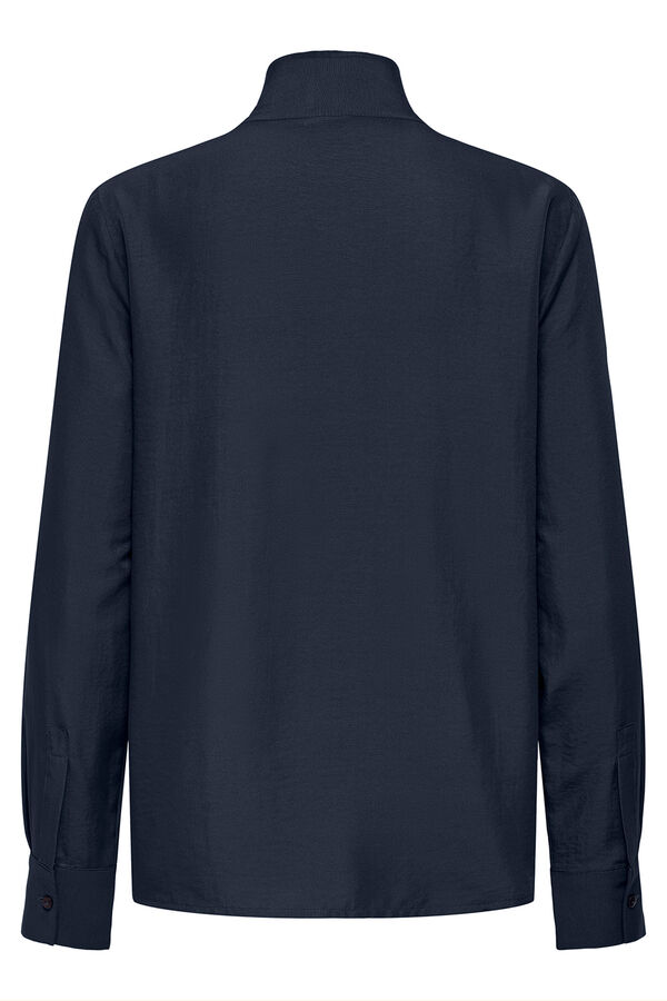 JDY Blusa manga larga lazo azul