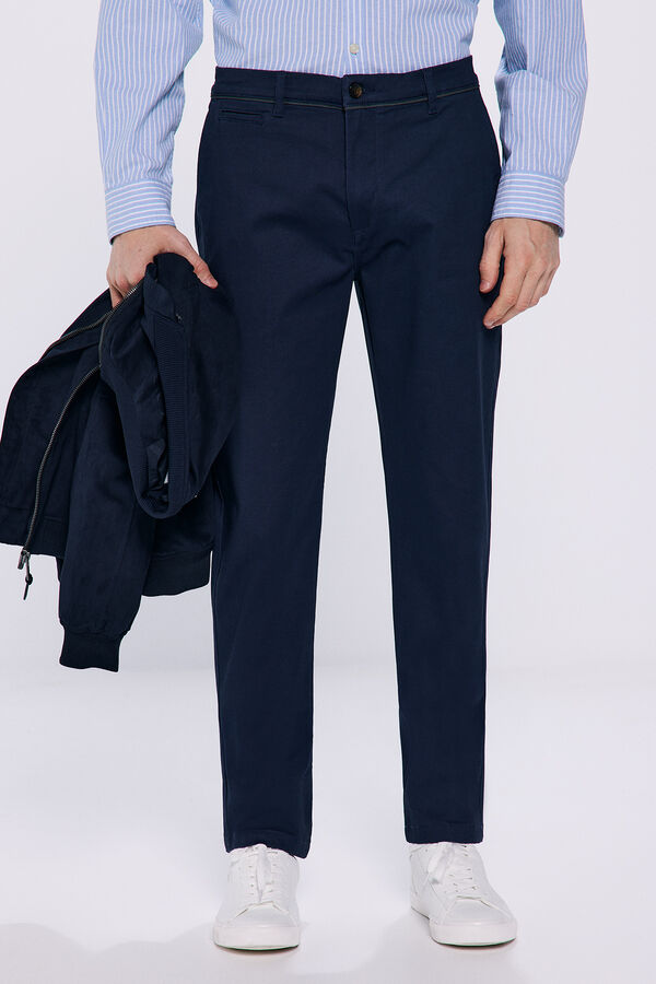 Springfield Cal&ccedil;as chino estampado slim fit azul