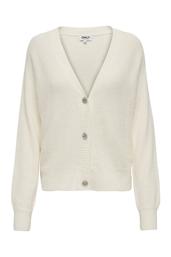 Only Cardigan con botones blanco