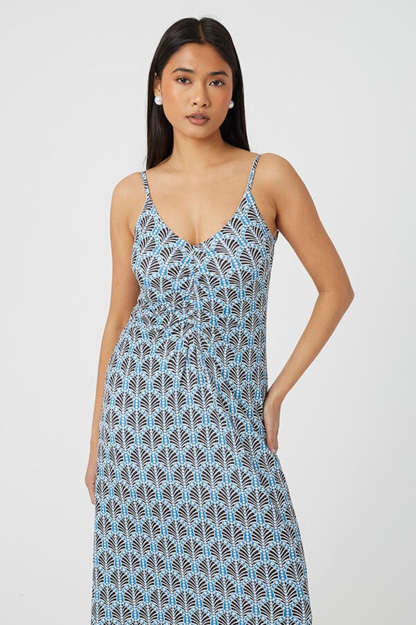 Brave Soul Vestido comprido estampado branco