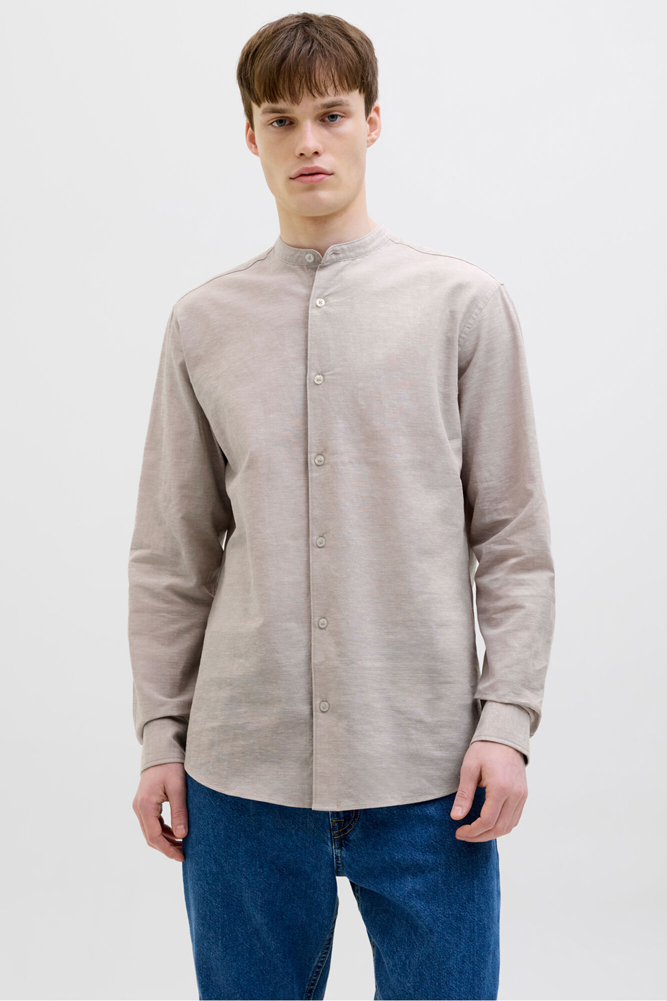 JJ REBEL Camisa cuello mao de lino