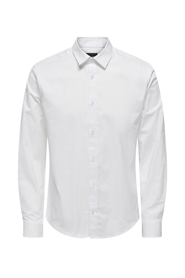 Only & Sons Camisa manga larga Oxford blanco