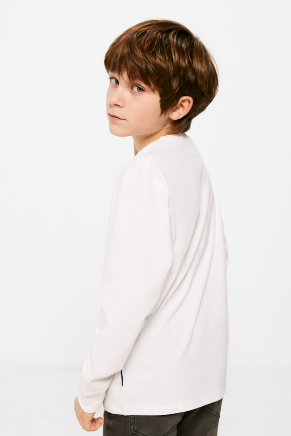 Springfield Kids T-shirt grossa "here comes the fun" menino bege