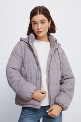 Springfield Chaqueta acolchada capucha poli&eacute;ster reciclado kaki