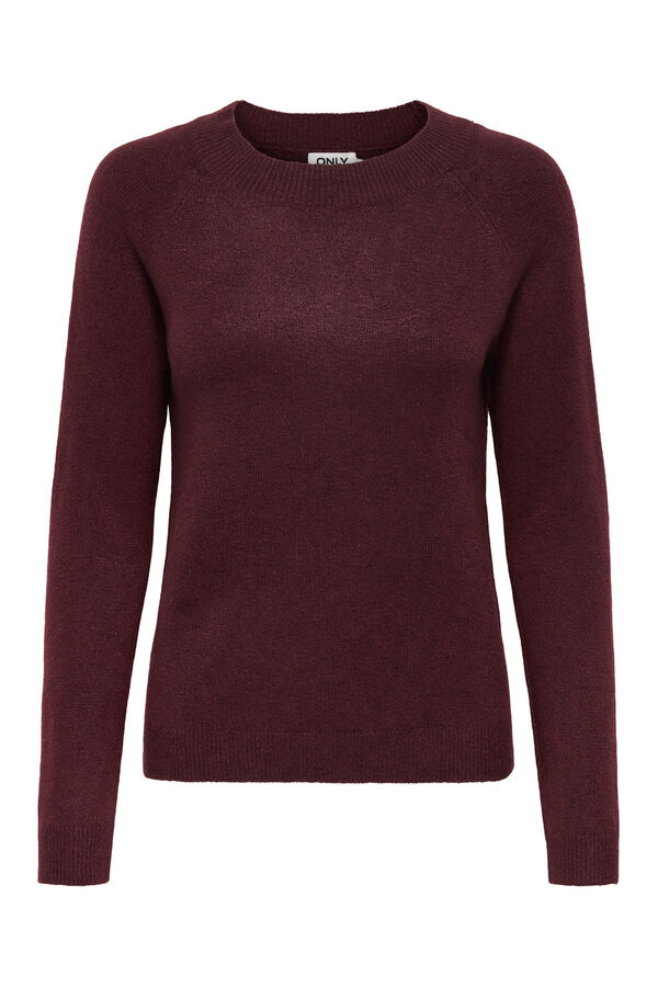 Only Jersey de cuello redondo morado/lila