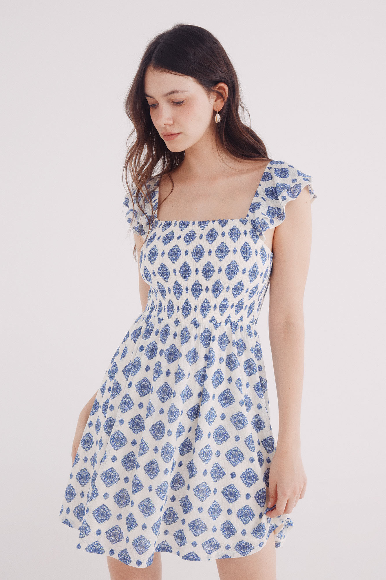 Springfield Vestido curto com estampado geom&eacute;trica