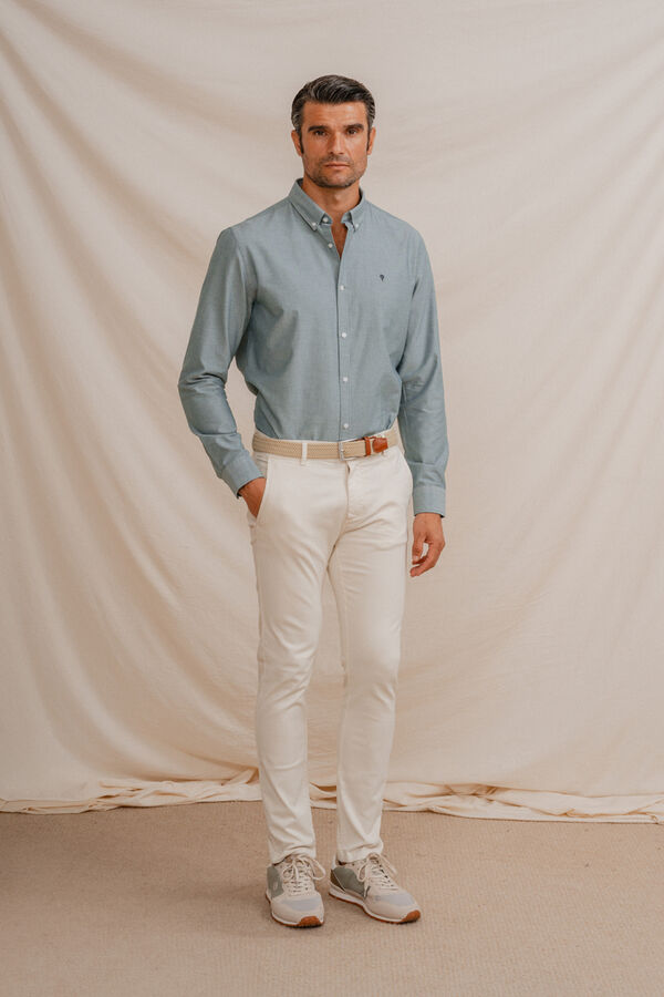 Celopman Camisa oxford verde