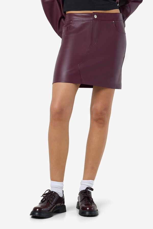 Noisy May Minifalda polipiel morado/lila