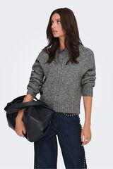 JDY Jersey cuello redondo gris