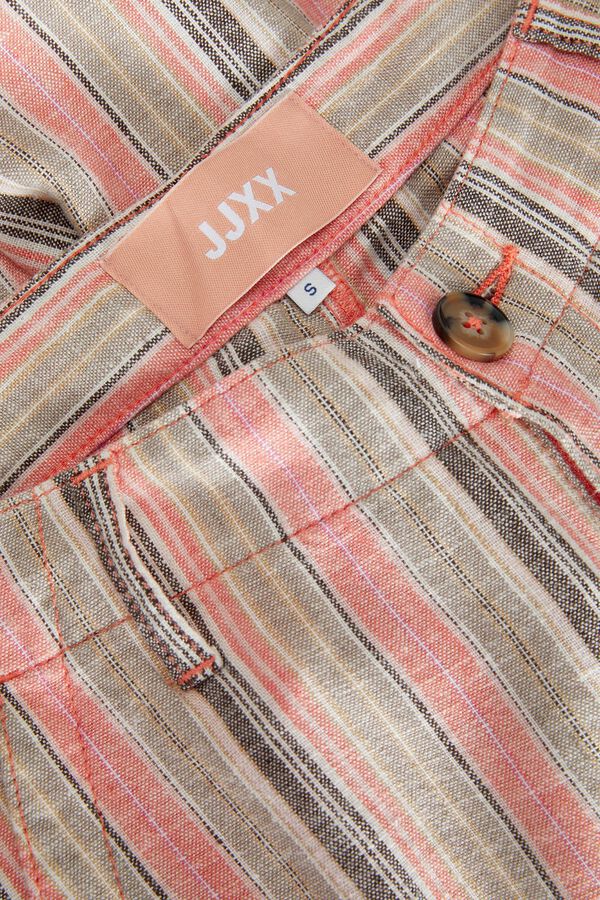 Jack & Jones Cal&ccedil;as de riscas linho vermelho