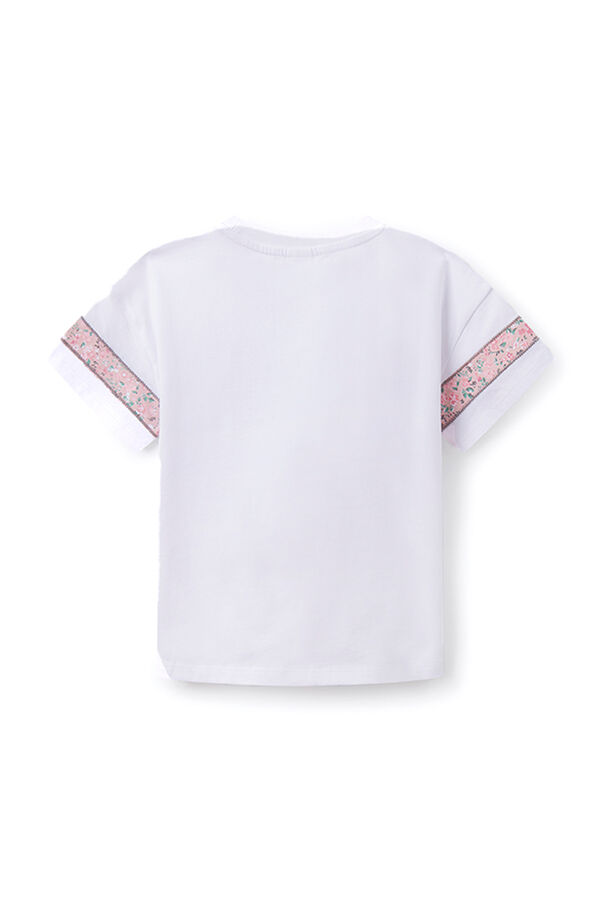 Springfield Kids Camiseta varsity niña blanco