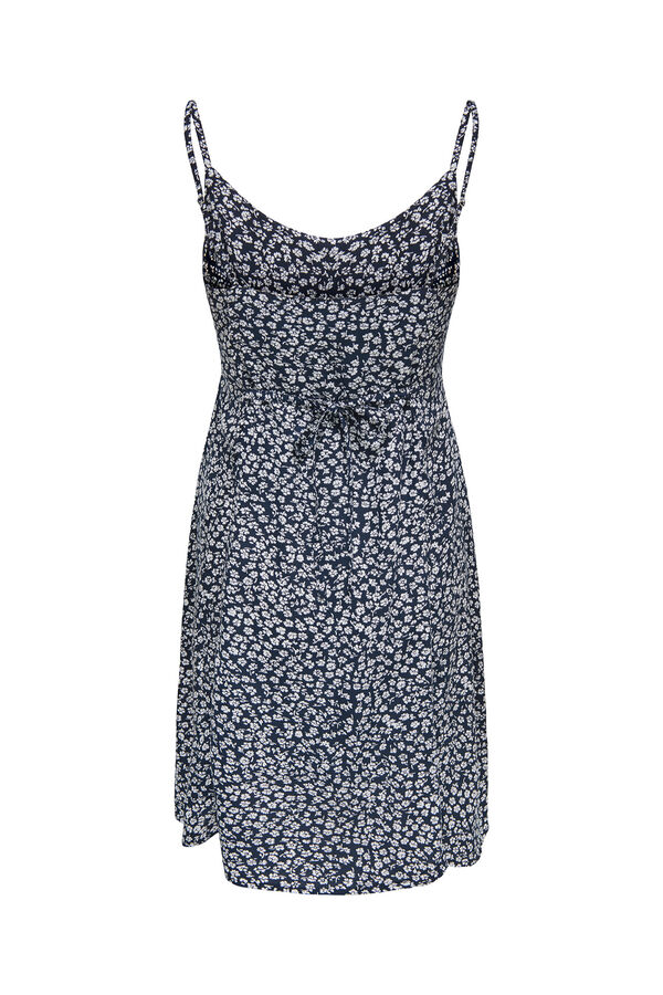 Only Vestido curto estampado floral azul
