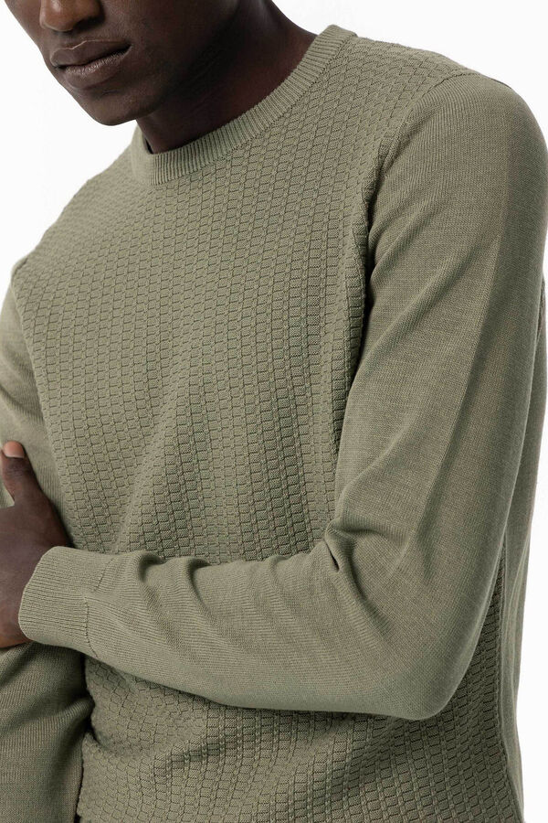 Tiffosi Jersey de Punto con Jacquard verde