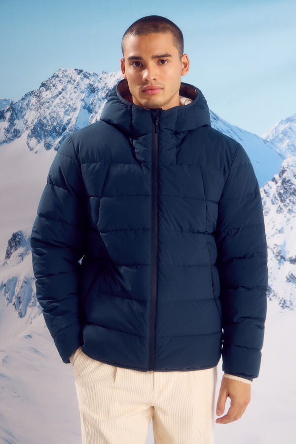 Springfield Casaco acolchoado t&eacute;rmico azul