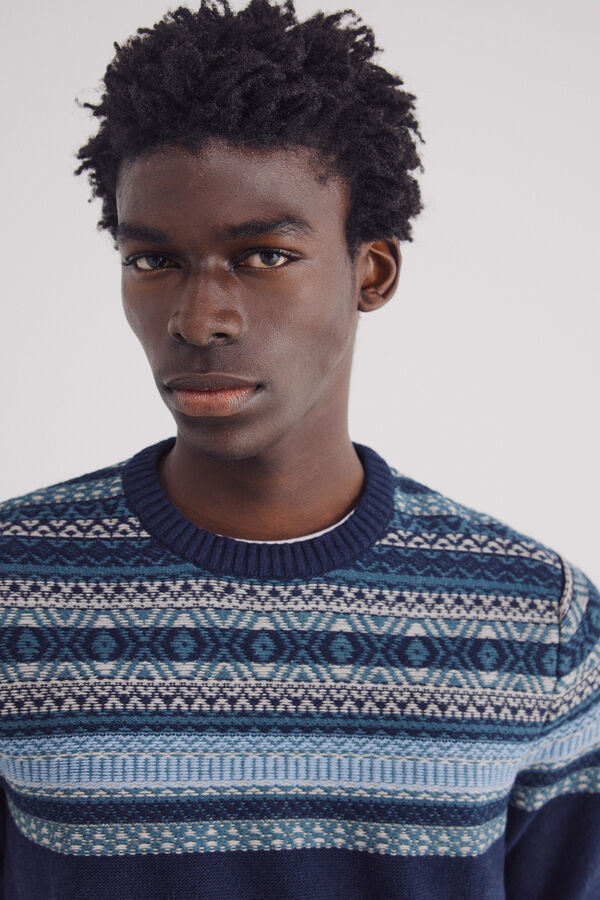 Springfield Jersey jacquard azul