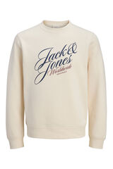 Jack & Jones Sudadera cuello redondo logo blanco