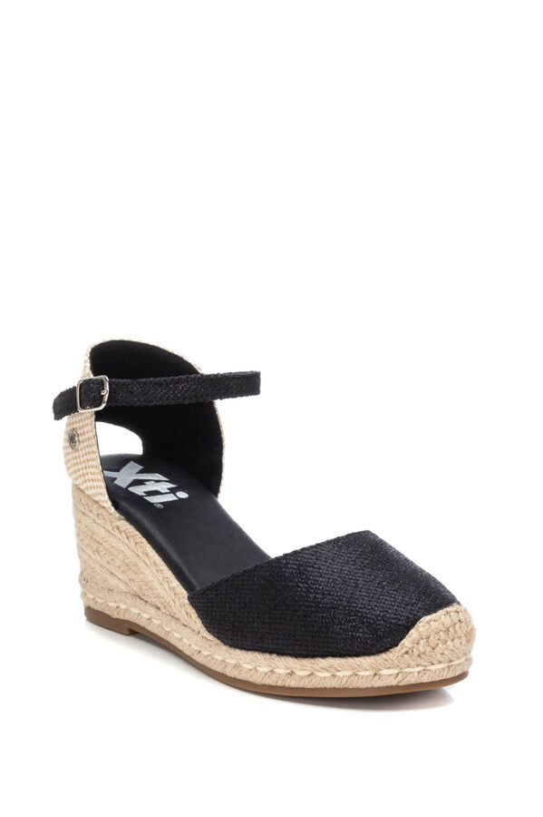 XTI Alpargatas de mulher com cunha tipo valenciana preto