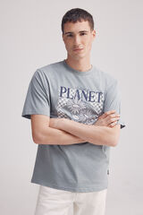 Springfield Camiseta planeta você vive azul